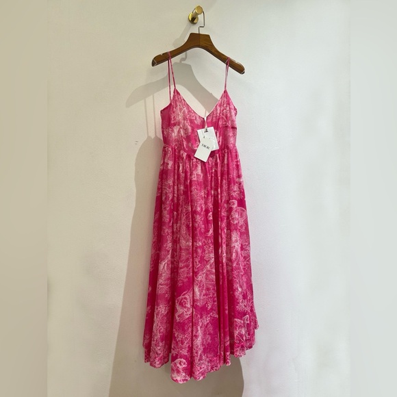 Dior Pink Midi Summer Dress - Picture 4 of 6